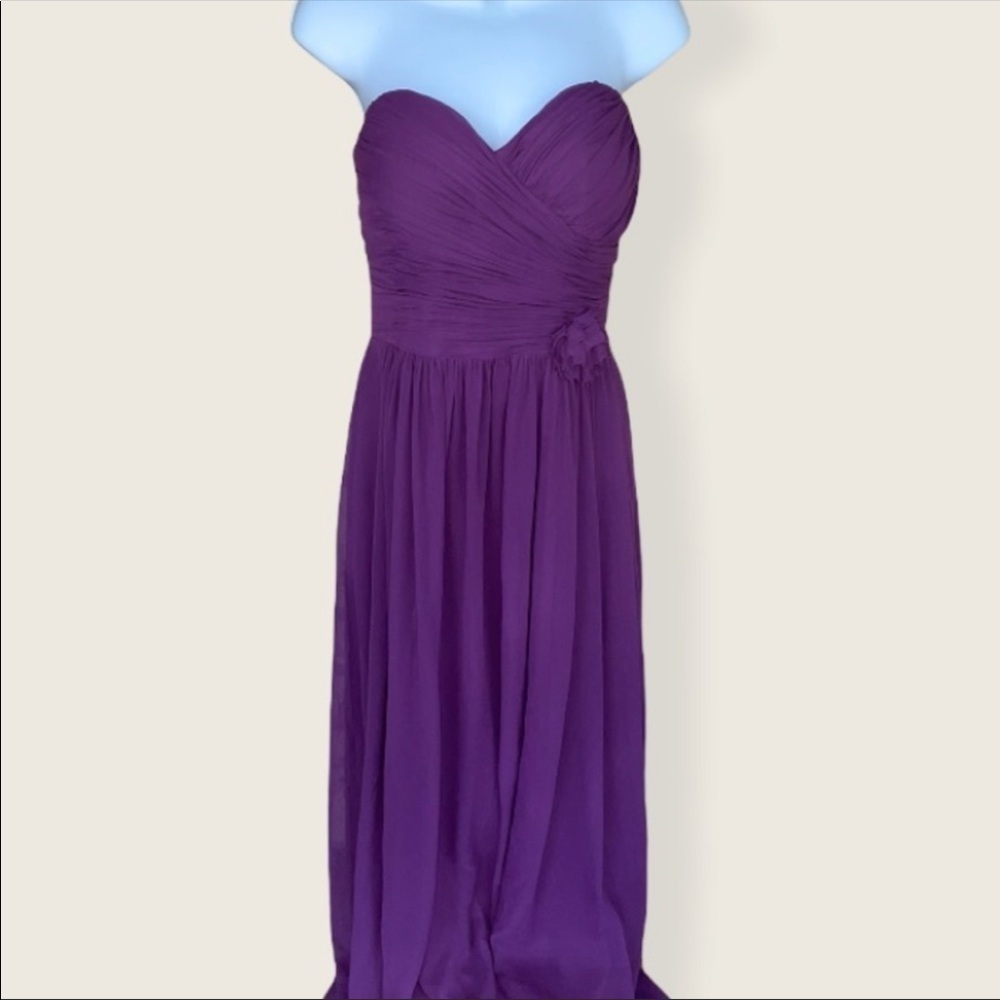 After Six Purple Chiffon Dress Gown Bridal Wedding Bride made Prom Size 6